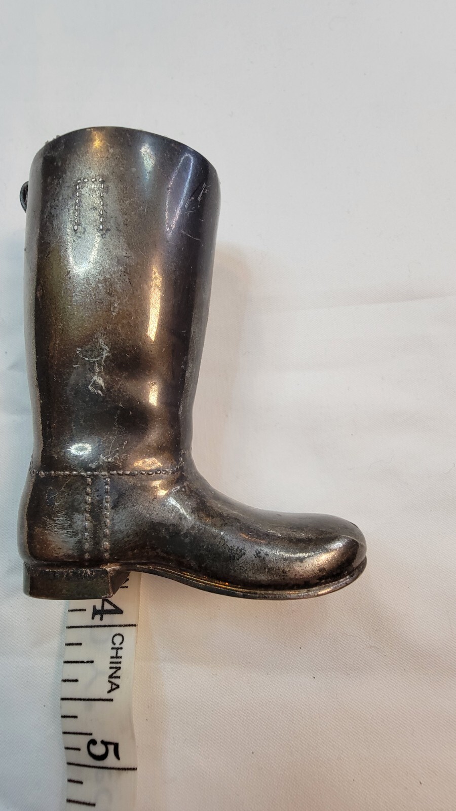 Silver Plated Cowboy Boot England Made Collector 11oz Western Paperweight GIFT