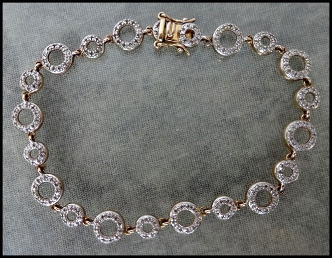 Vintage Vermeil Gold Over Sterling Silver Linked Bracelet Retired QVC or HSN