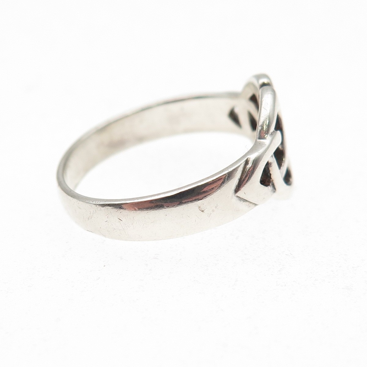 Kit Heath 925 Sterling Silver Vintage 1998 Celtic Trinity Knot Ring Size 9.25