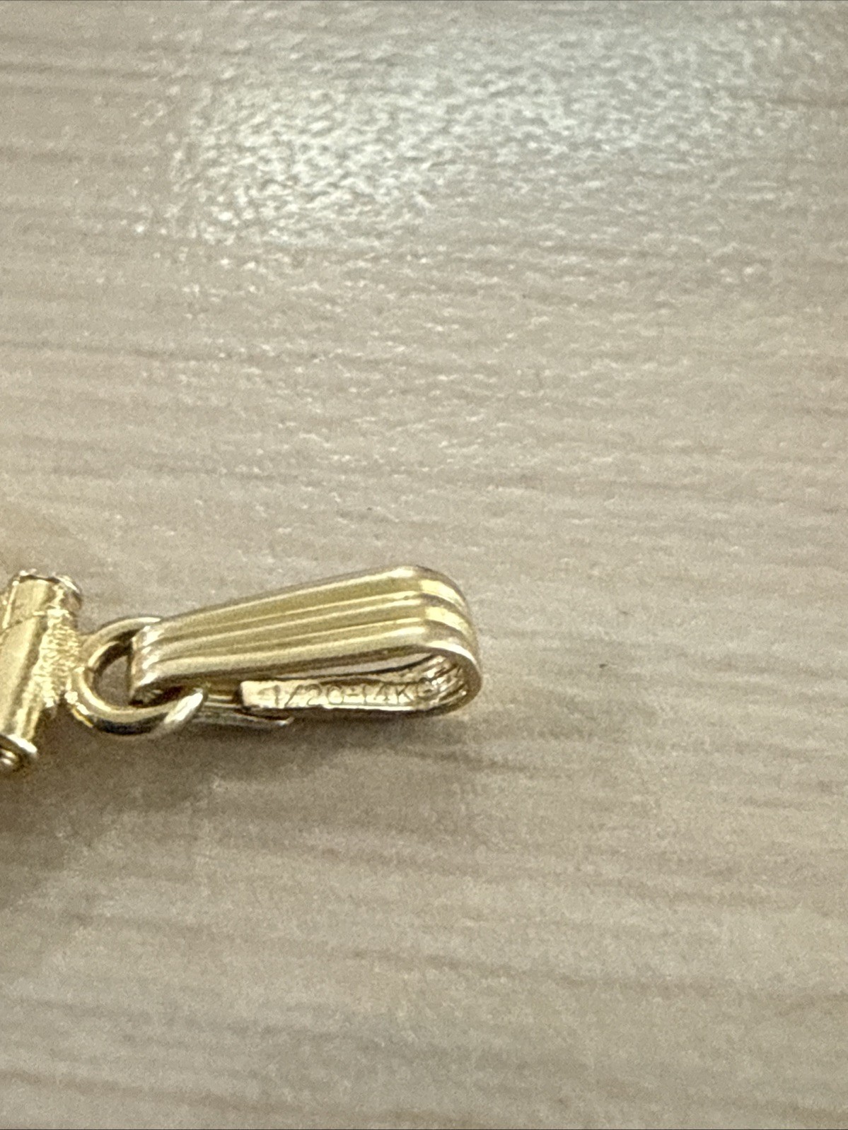 Vintage Gold Filled Frame Charm With Gold Flakes Pendant