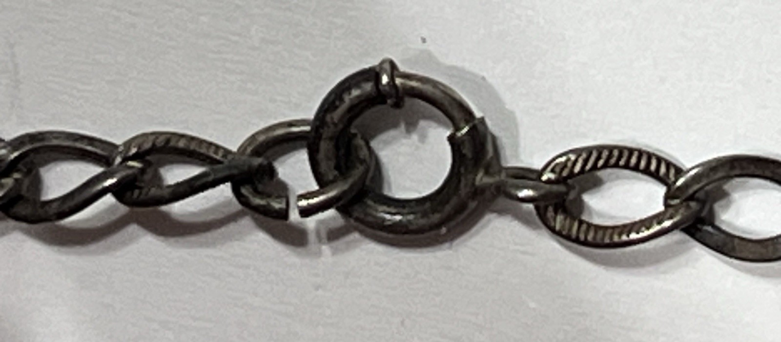 Vintage Estate Sterling Silver Bracelet 925 Curb Link 6.75″ Starter Charm 2.6gr