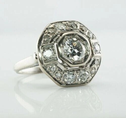 3.75Ct Art Deco Style Lab Created Diamond Engagement Anniversary 925 Silver Ring