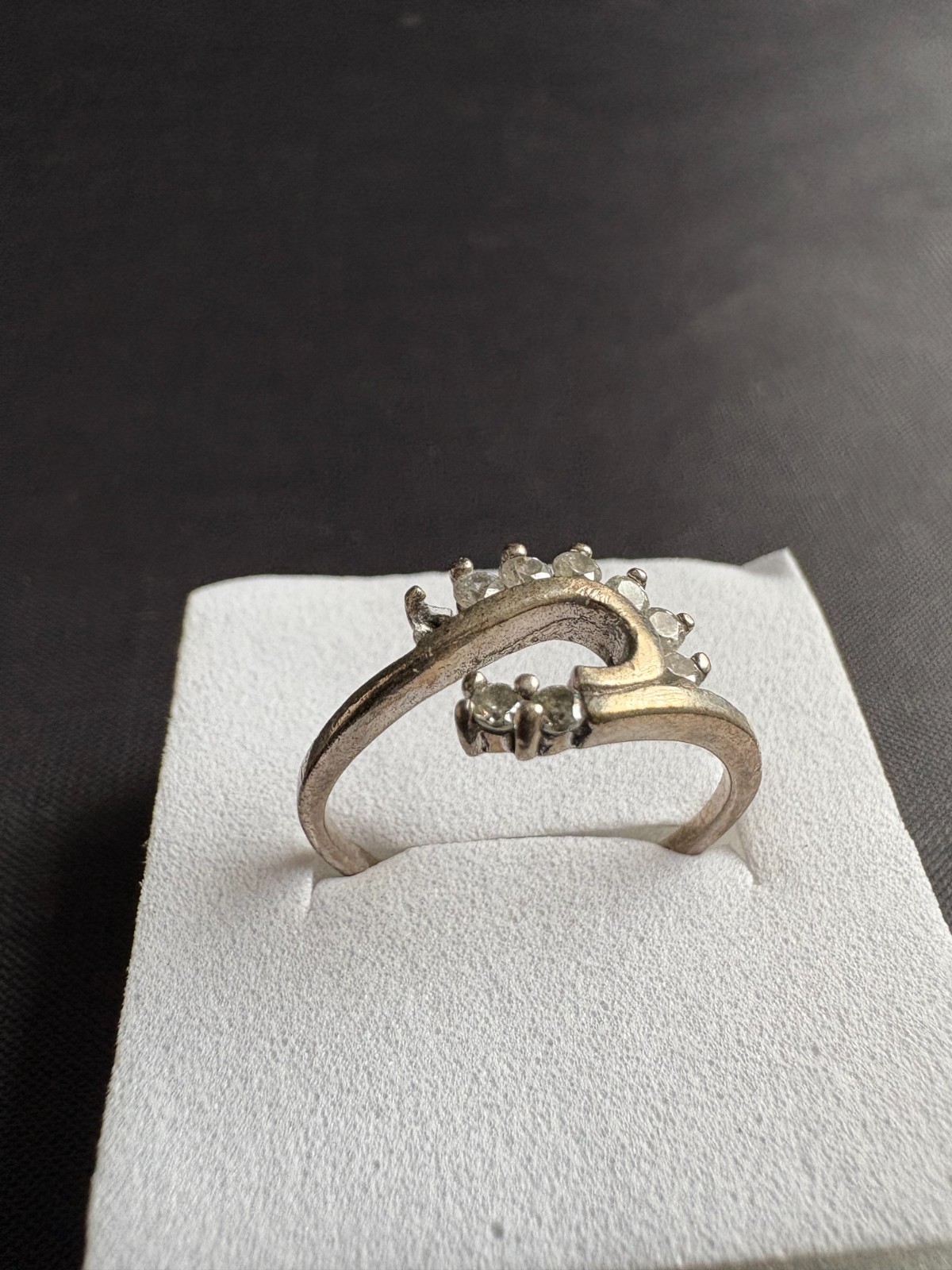 925 Sterling Silver 6 Rings Lot For Repair Missing Small Stones -Different Sizes