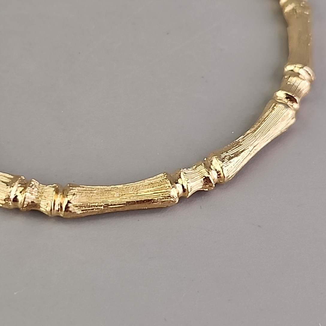 Vintage Napier Bamboo Bangle Bracelet Gold Tone Metal 7.75″