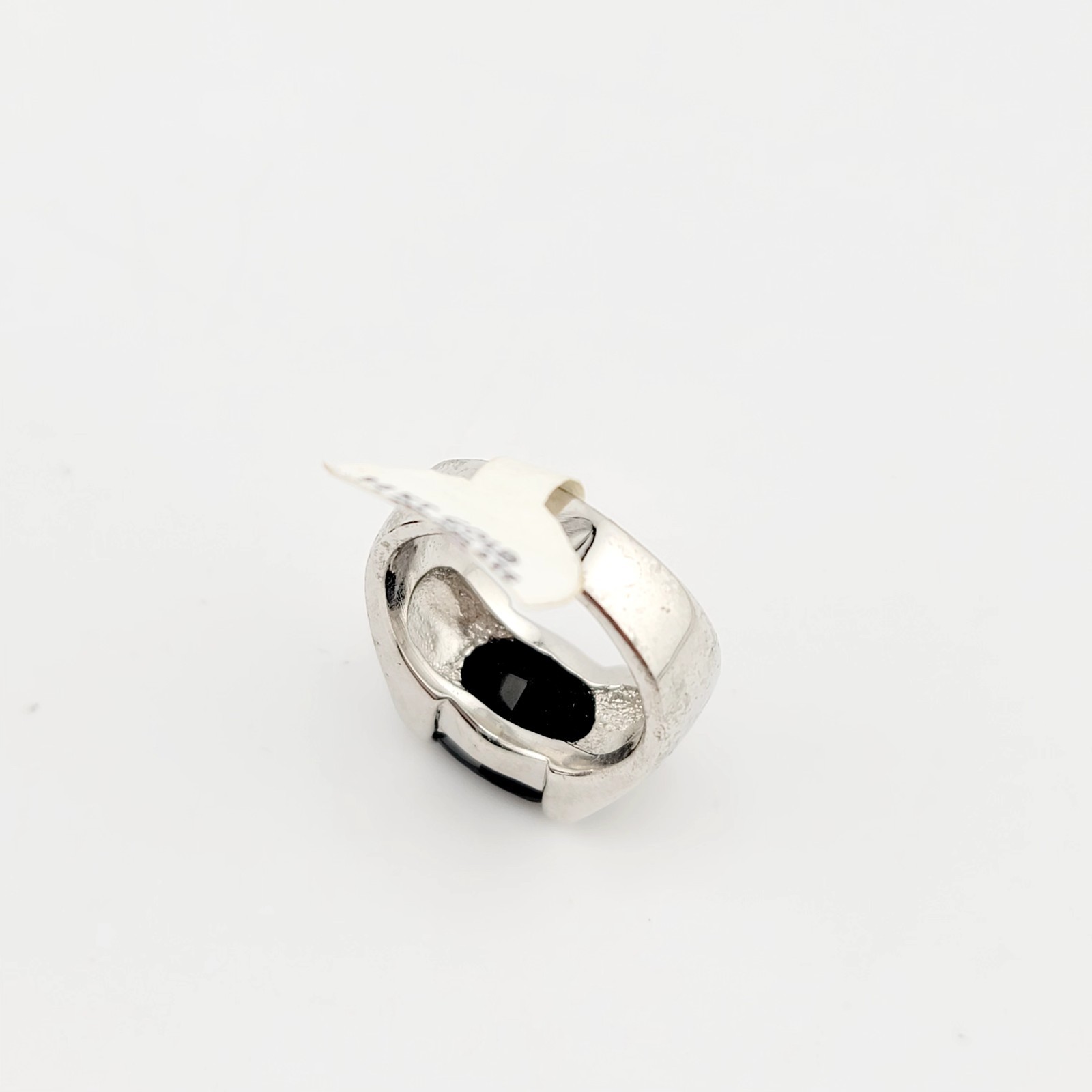 Vtg Sz 6 Ring Band ESPO Unsigned Esposito Black Cubic Zirconia 14KGE Jewelry