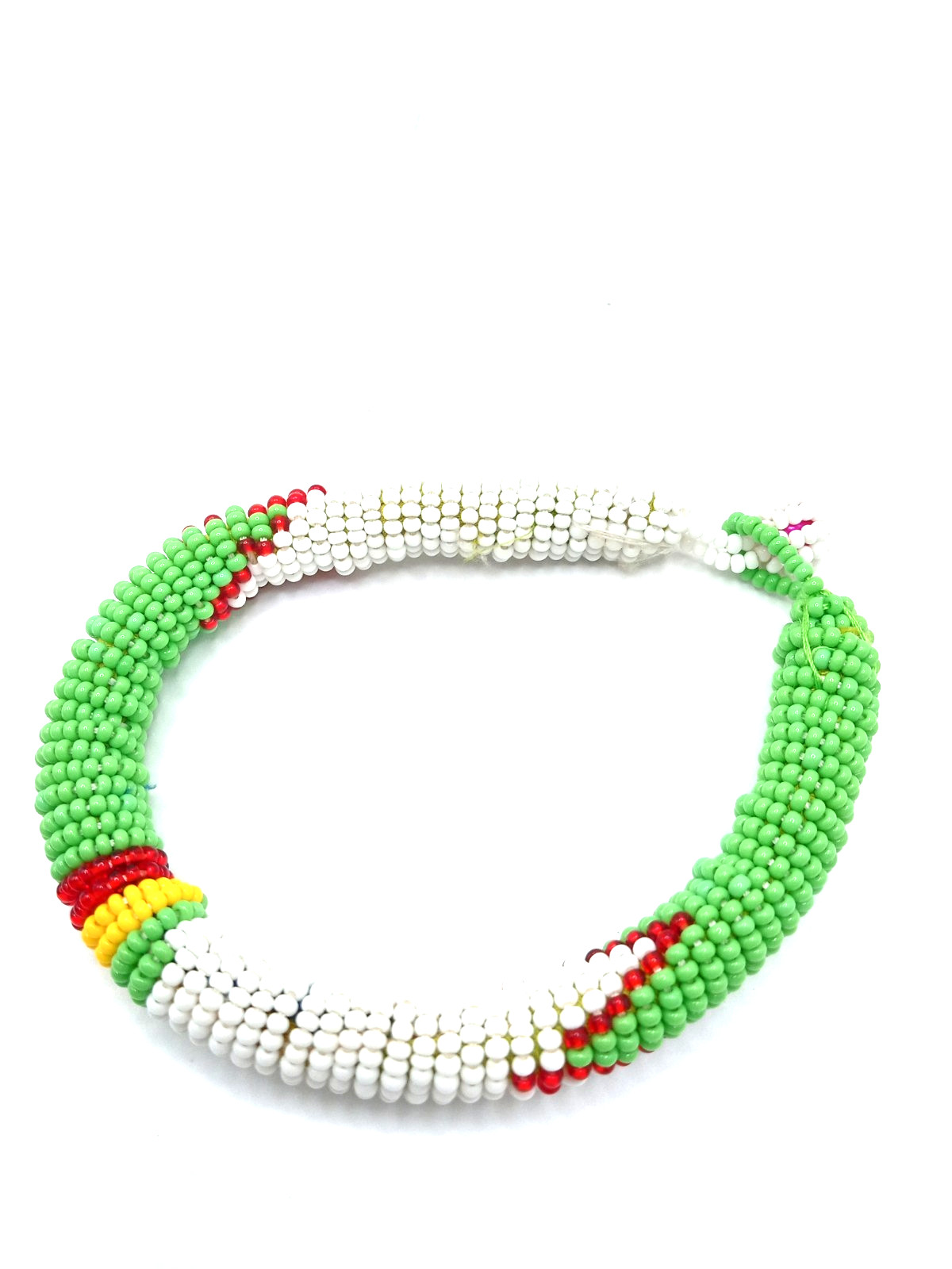 Vtg Native American Seed Bead Necklace Waterfall Style Bonus Seed Bead Bracelet