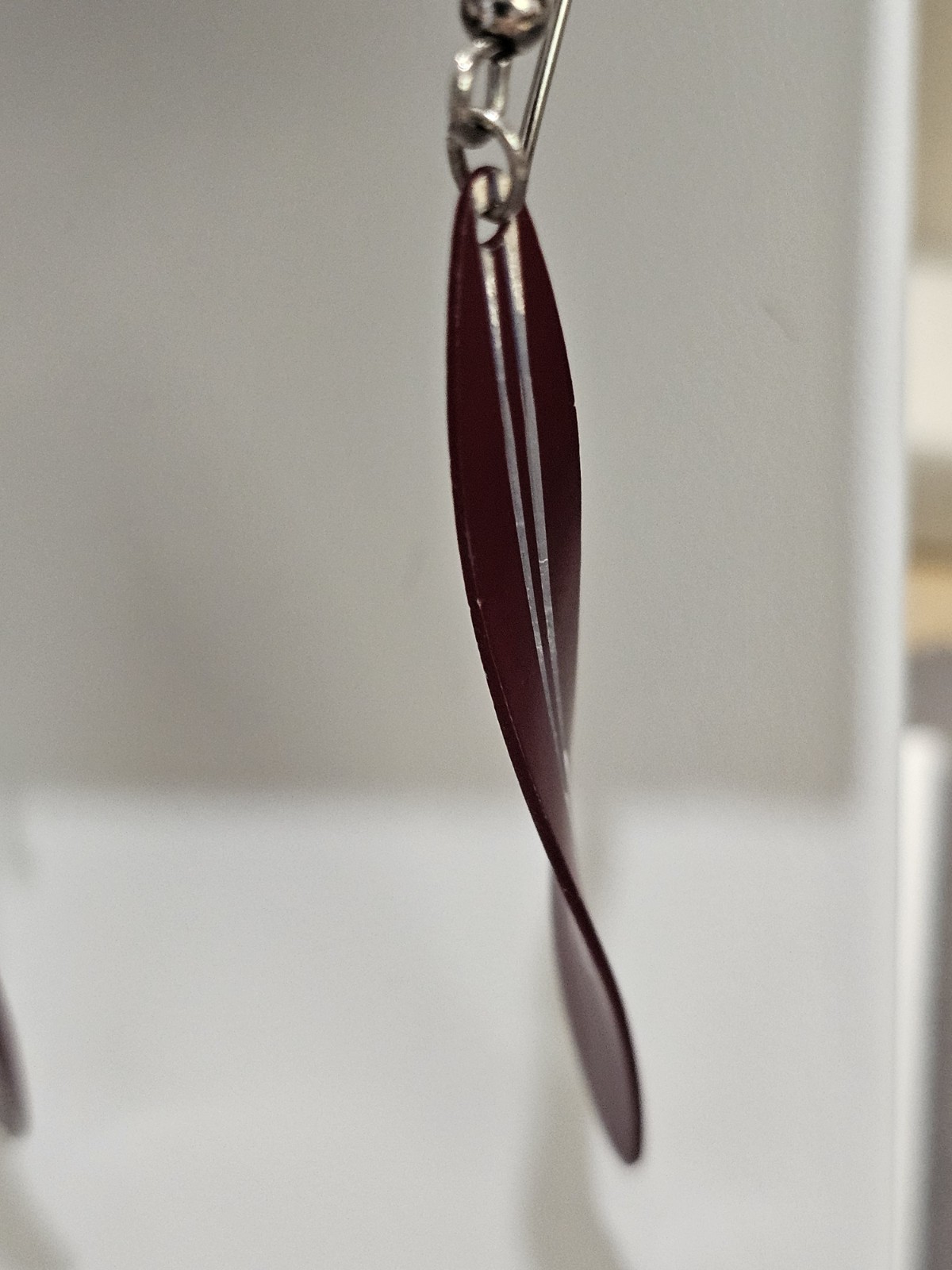 Vintage Red Dangle Earrings. Very Light!