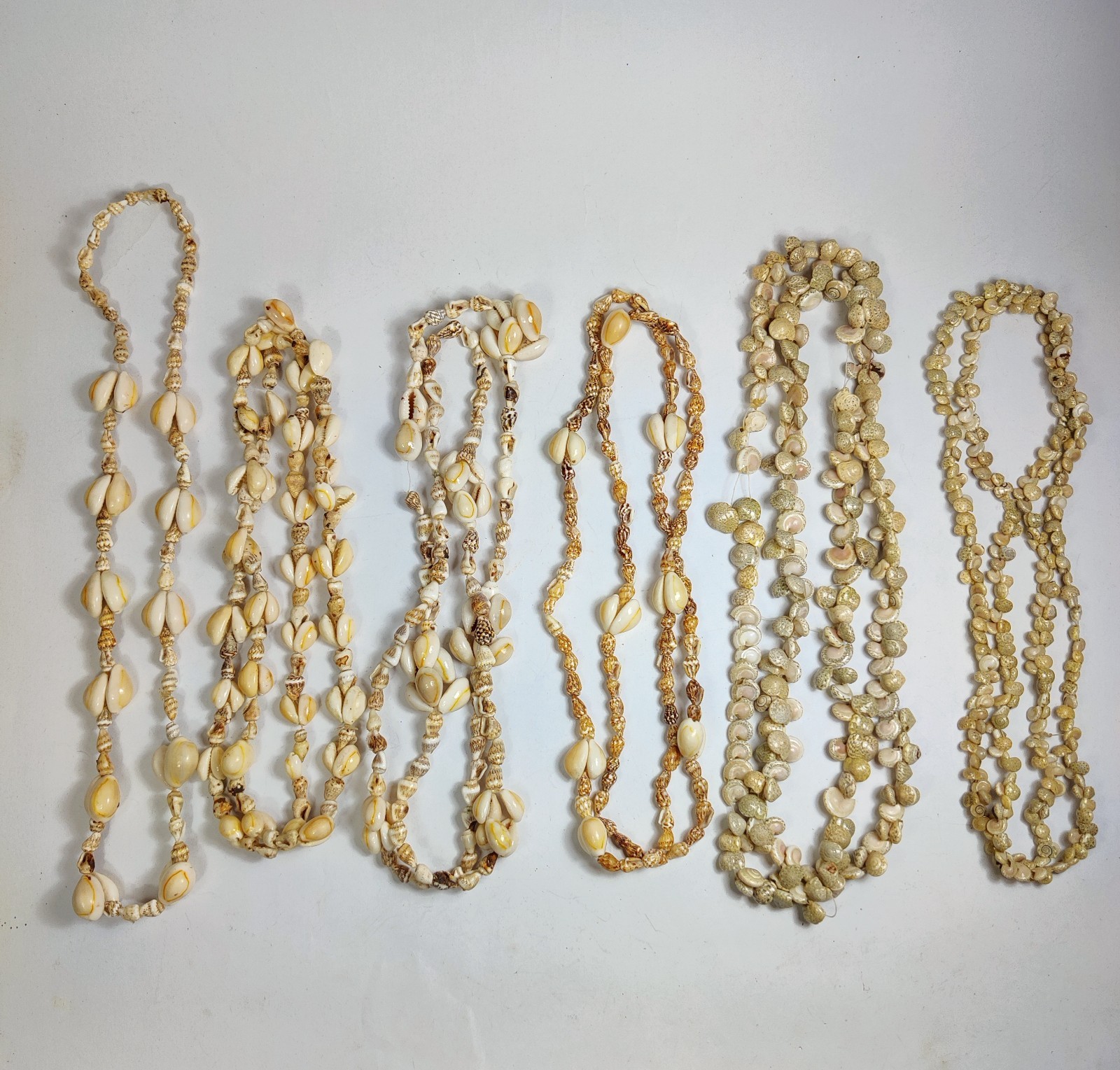 Vintage Mother of Pearl & Sea Shell Jewelry Lot | Natural Beach Necklace Set