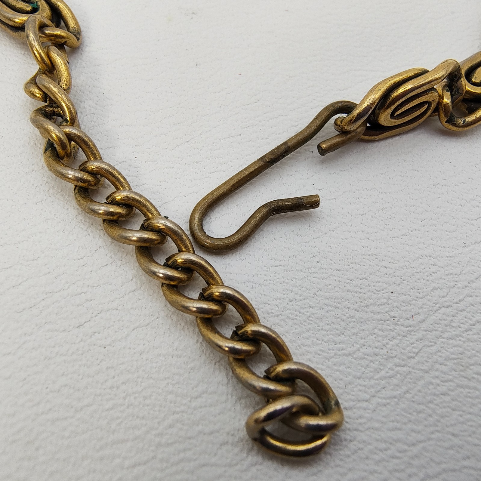 Vintage Florenza Victorian Style Choker Necklace Gold Tone AB Rhinestone Signed