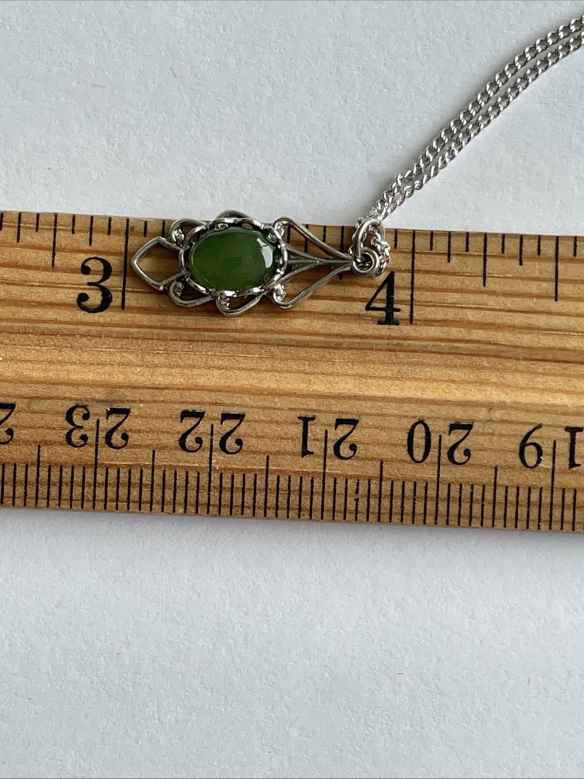 Vintage In Box Genuine Jade Pendant Necklace