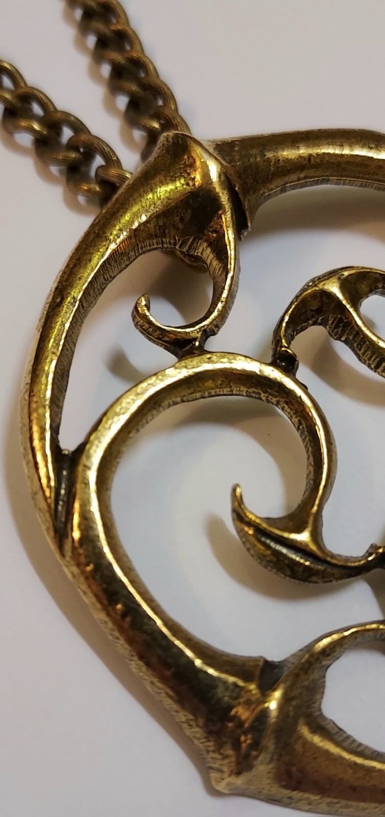 Vintage Alva Museum Replicas Necklace Celtic Knot Circle 70s Statement Gold Tone