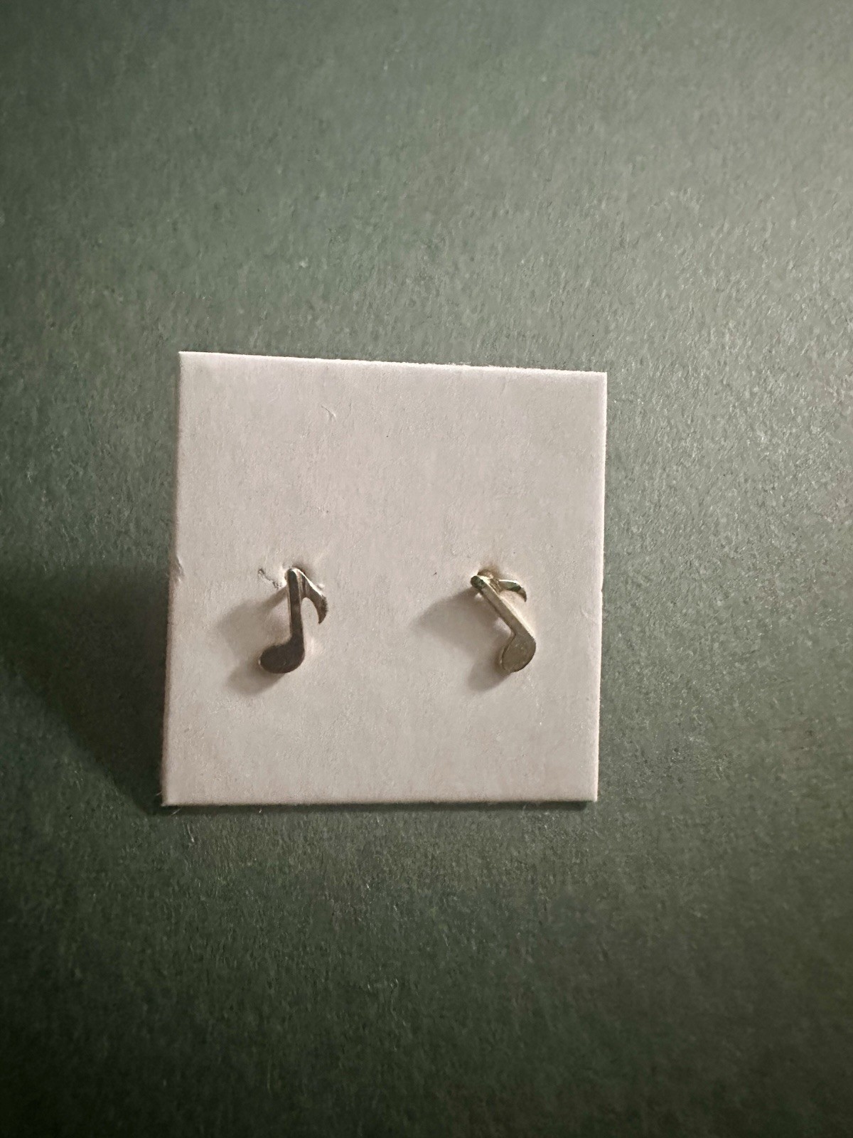 VINTAGE Avon TINY Gold Music Notes Musical Earrings NIB Studs