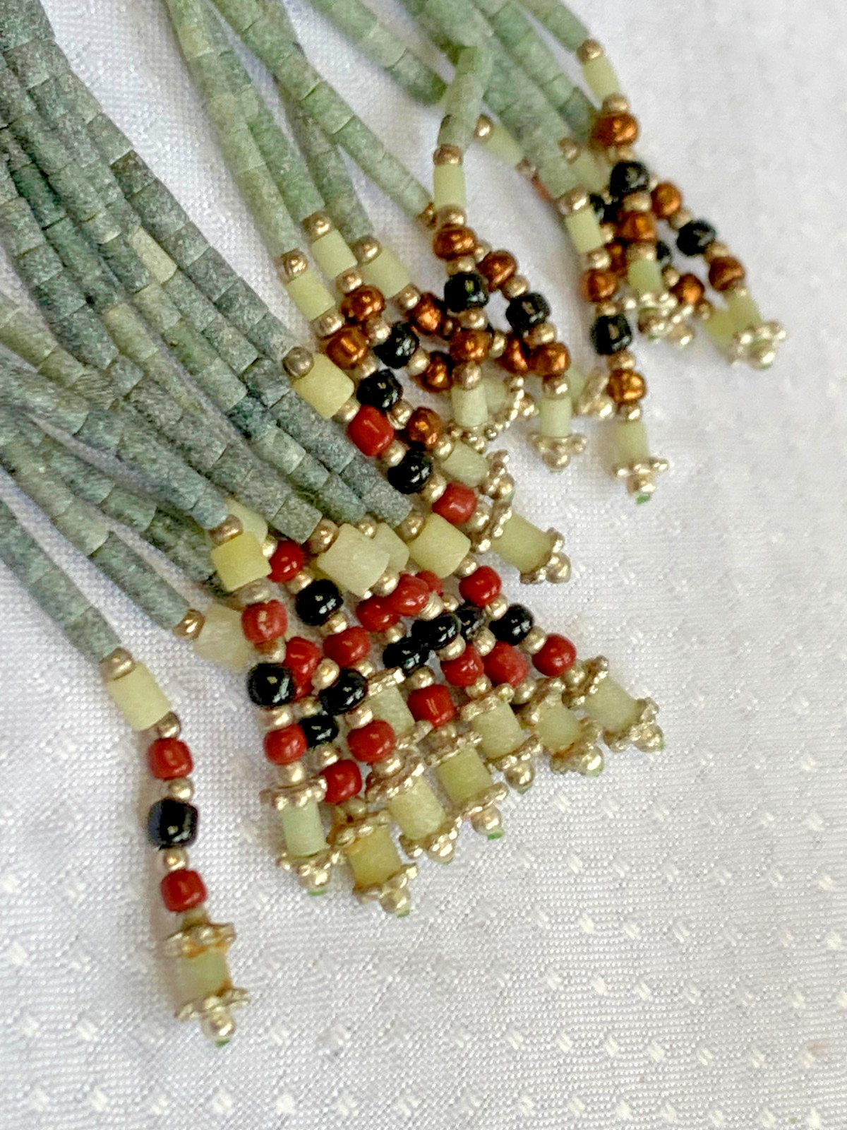 Vtg Artisan Made Beaded Necklace Lot Costume Jewelry Multi Strand Sautoir Style