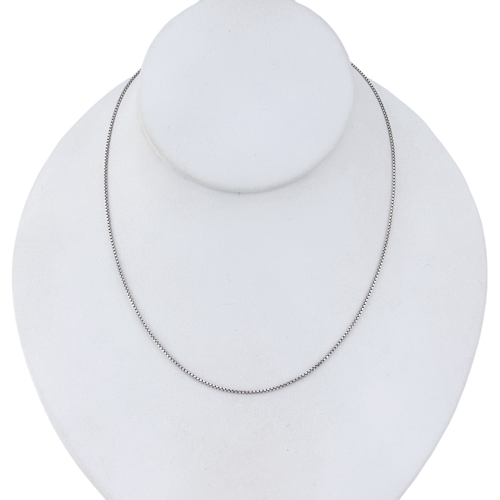 Vintage Italian Sterling Silver 925 Box Link Chain Necklace 16″