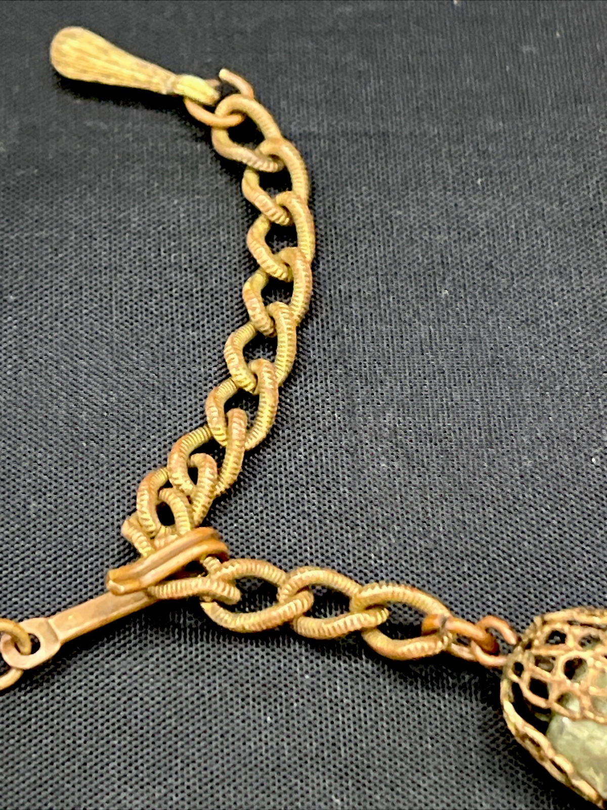 Vintage Silver Tone Chain Mail Link Choker Necklace Gold Articulated Links 14”