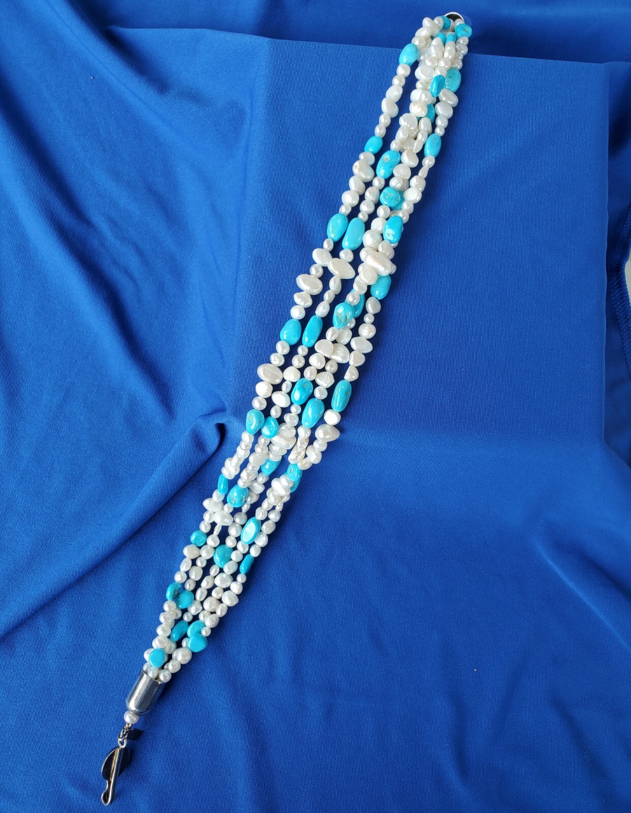 Original NATIVE American Artie YELLOWHORSE Turquoise STERLING SILVER Necklaces