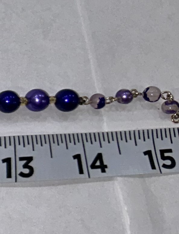 Vintage chunky beaded necklace- purple fuchsia wine beads in different shapes