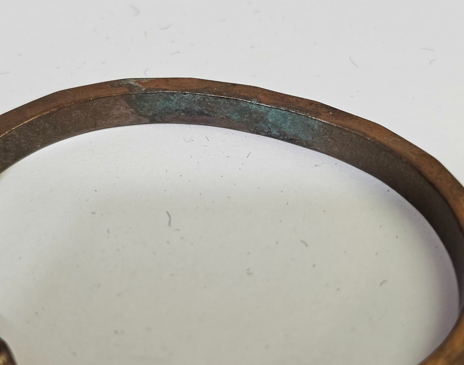 vtg Copper Cuff Bracelet 6 1/2in – Solid- Heavy 24g- S10- READ