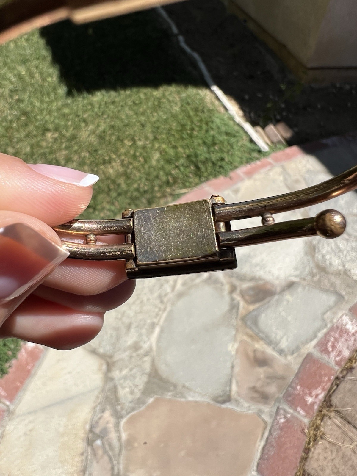 Antique Victorian bypass bracelet gold filled with solid 14k gold clasp