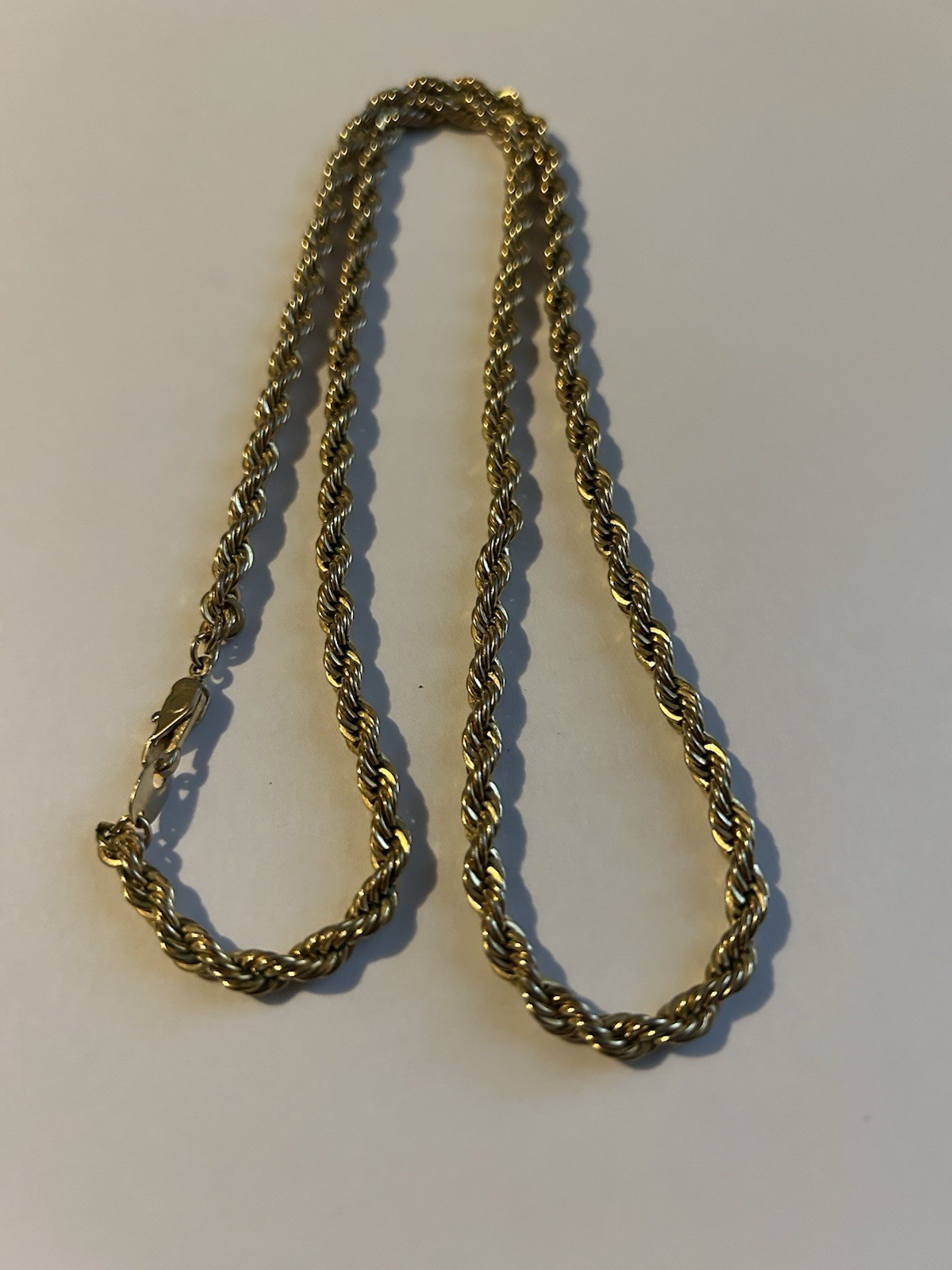 1/20 12k gf gold filled chain necklace 24”L 15.51 Gems