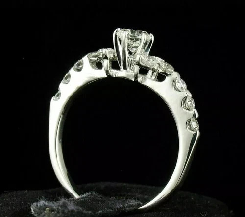 Art Deco Style Round Cut Lab Created Diamond 925 Silver Women’s Anniversary Ring