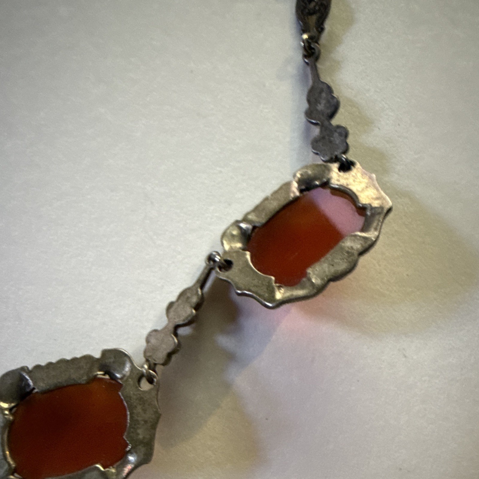 Vintage Revival Necklace Art Deco Style Glass Filigree Festoon Choker