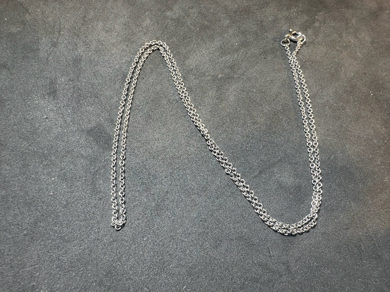 1.91g Vintage 925 Sterling Silver Curb Link Chain Necklace Classic 17.5 in