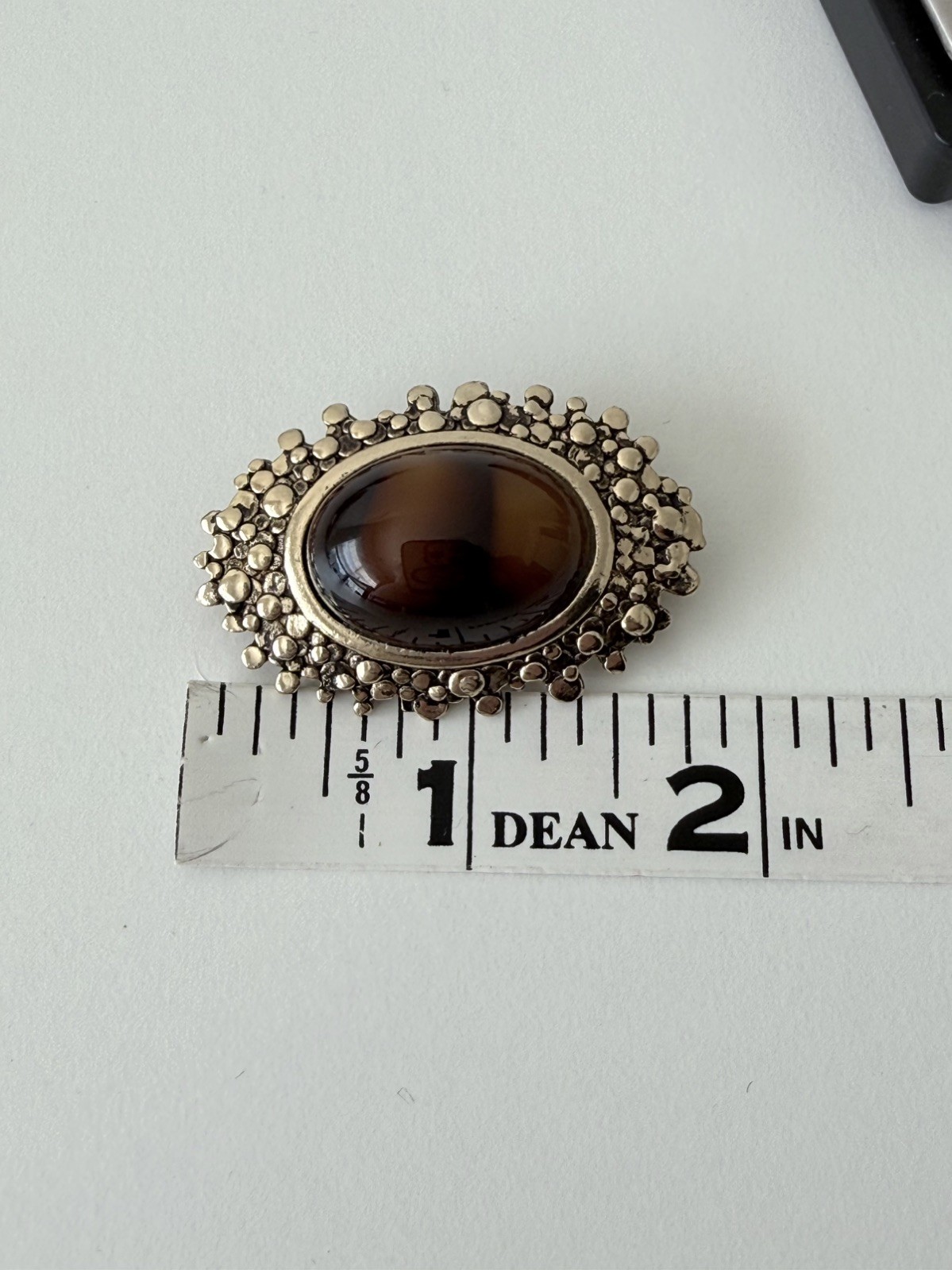 Vintage 1971 Sarah Coventry Canada “Amber Glo” Brutalist Brooch