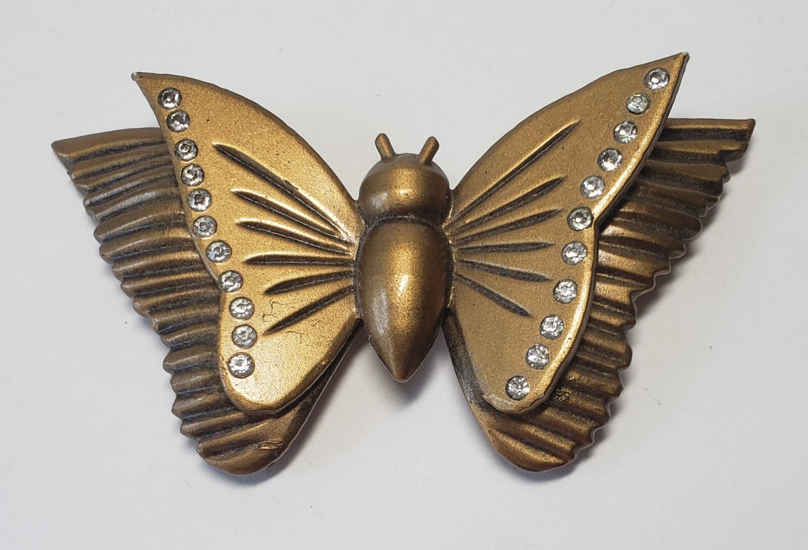 Butterfly Brooch Pin 4 in READ- Guessing Painted Bakelite – Vintage
