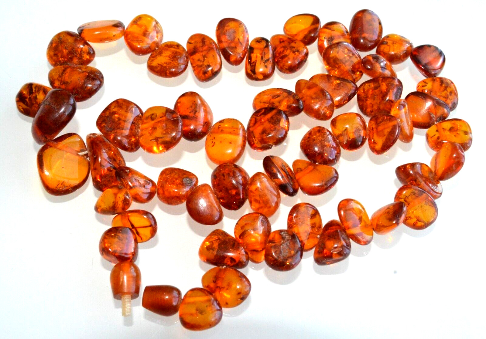 ✅60cm = 54gr RUSSIAN SOVIET BALTIC AMBER BEAD NECKLACE 琥珀 BRACELET STONE PENDANT