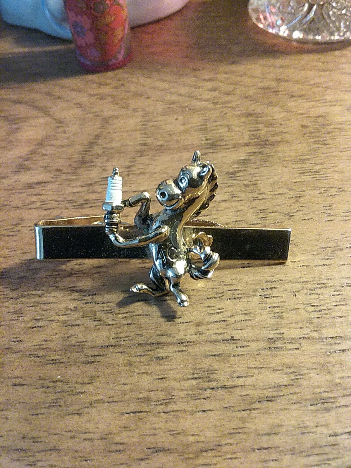 AC Spark Plug Donkey Men’s Tie Clip Vintage