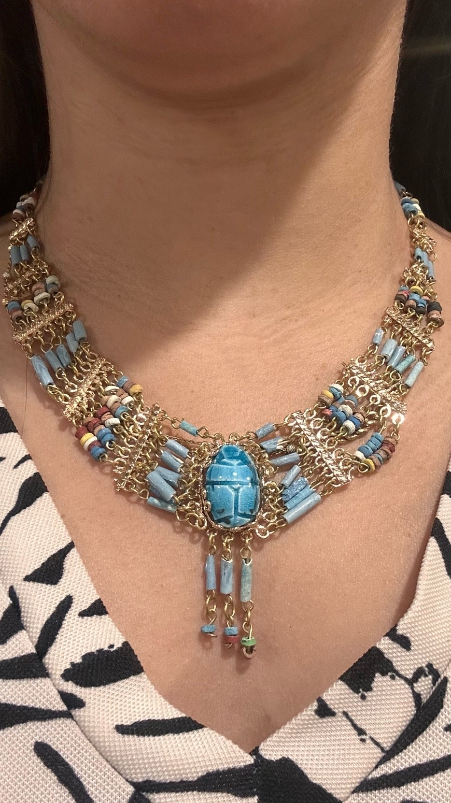 vintage ancient egyptian necklace