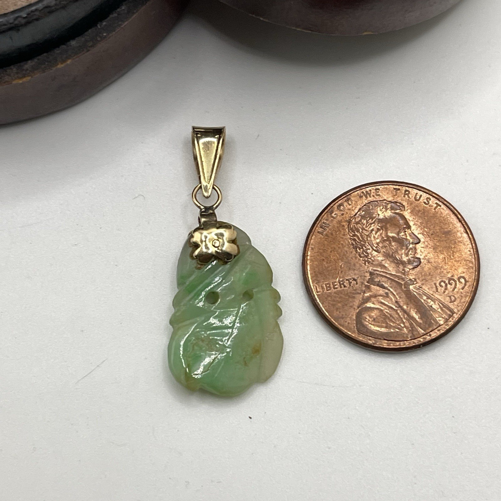 Charming! 14K Yellow Gold and Jade Pendant Charm-Owl?