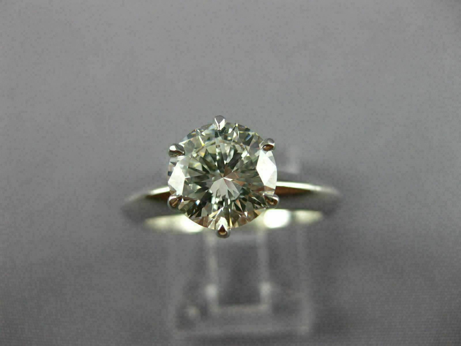 LARGE TIFFANY & CO GIA 1.52CT DIAMOND PLATINUM GOLD ENGAGEMENT RING E VS2 #26497