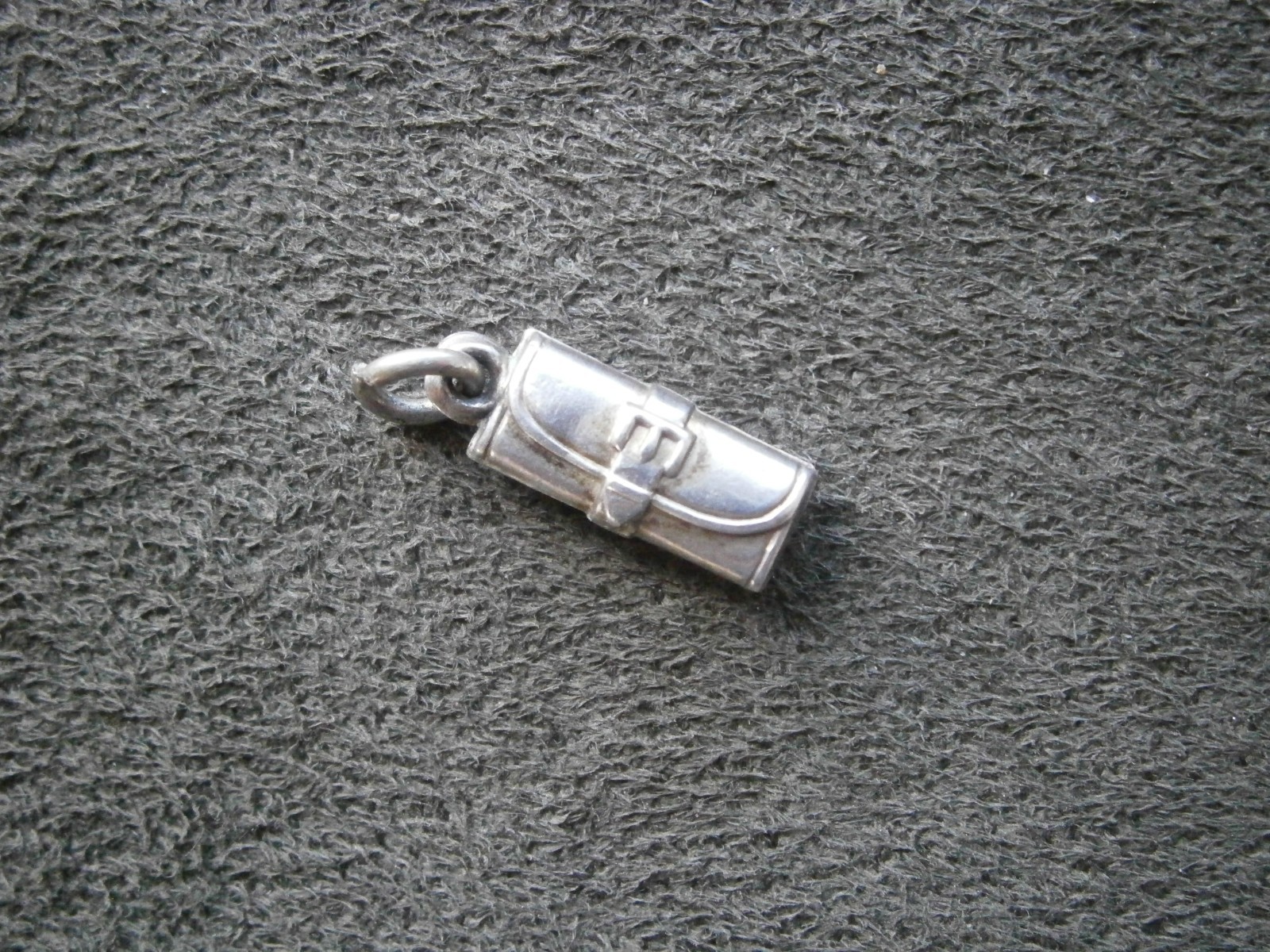 Small Clutch Purse Handbag Vintage Sterling Silver Bracelet Charm Pendant