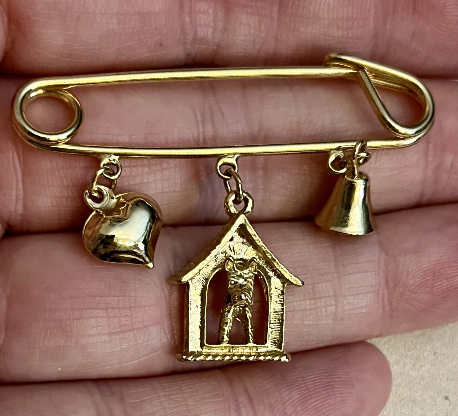 Lot of 4 Vintage Dog Puppy Themed Pieces of Jewelry Pins Necklace Scottie Poodle