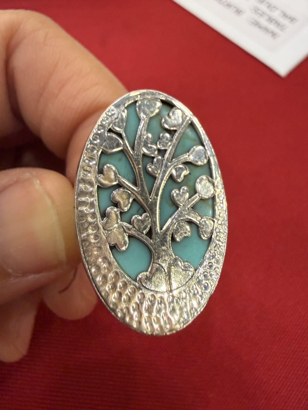ATI MEXICO Vintage .925 Sterling Silver Turquoise Ring SIZE 7