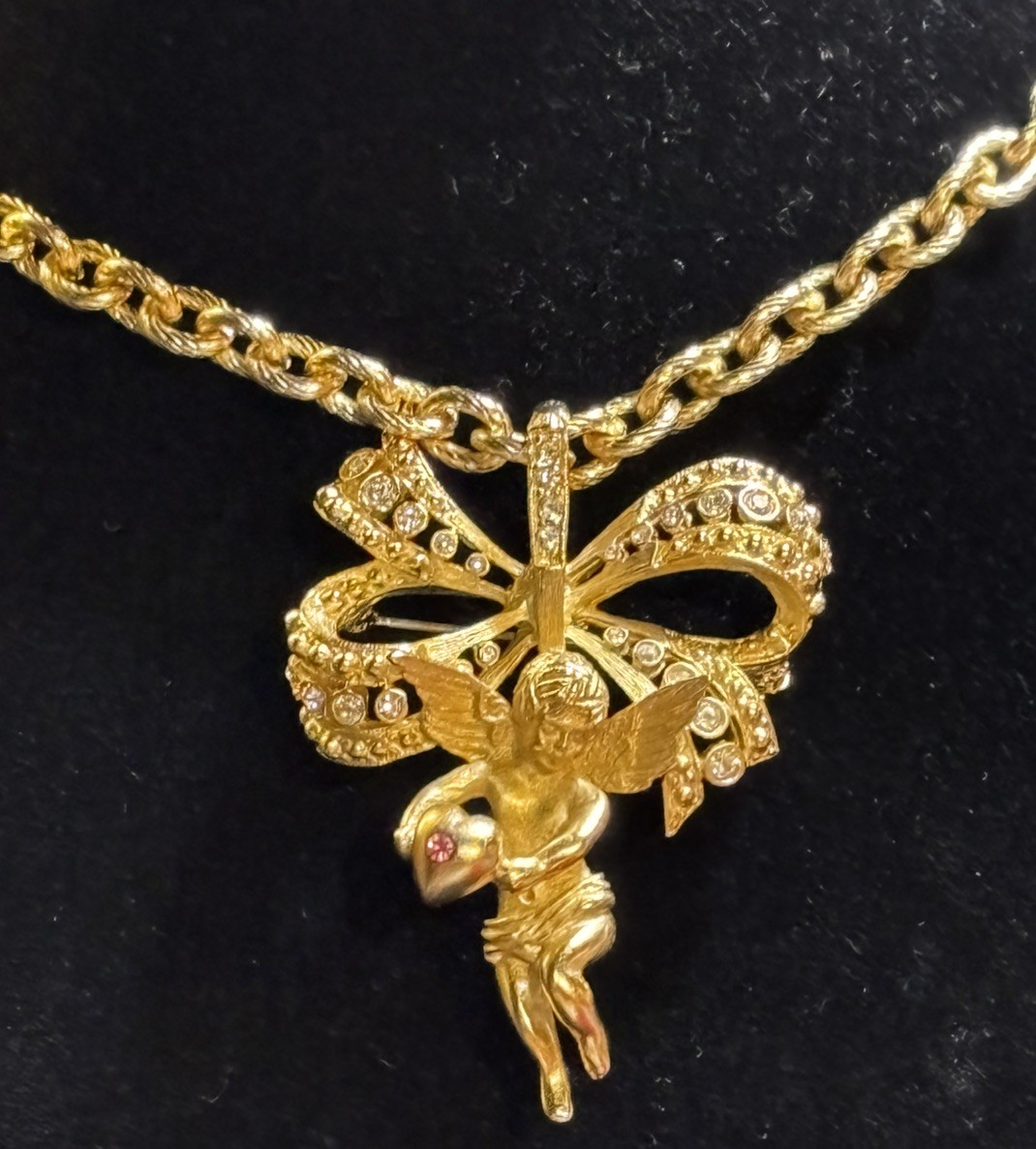 Camrose & Kross JBK Jacqueline Kennedy Angel Cherub Necklace Pendant Brooch Pin
