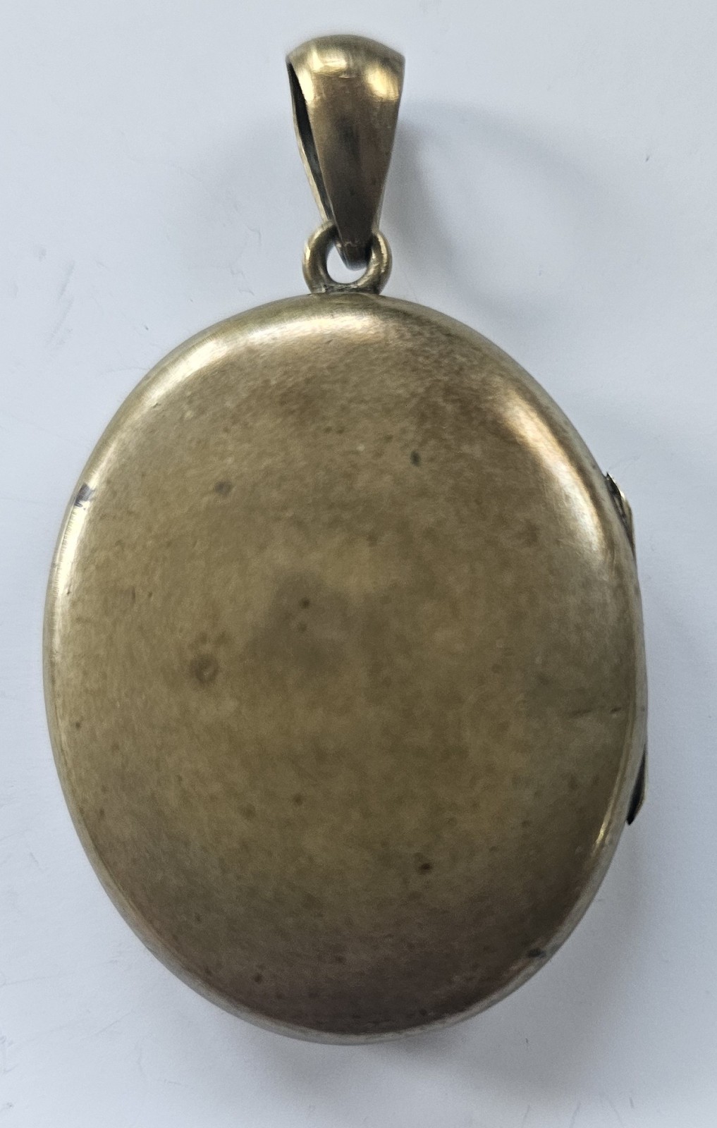 Brass Antique AEI symbol/monogram Victorian Photo Locket with bail & old photos