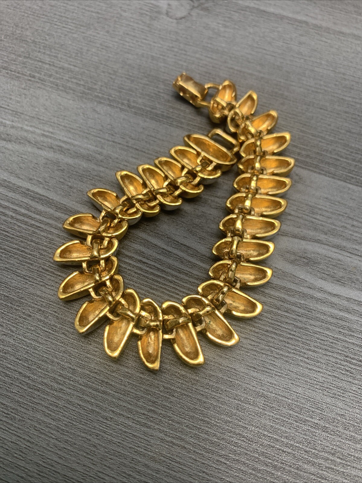 Vintage Silver Gold Tone San Marco Style Bracelet 8”