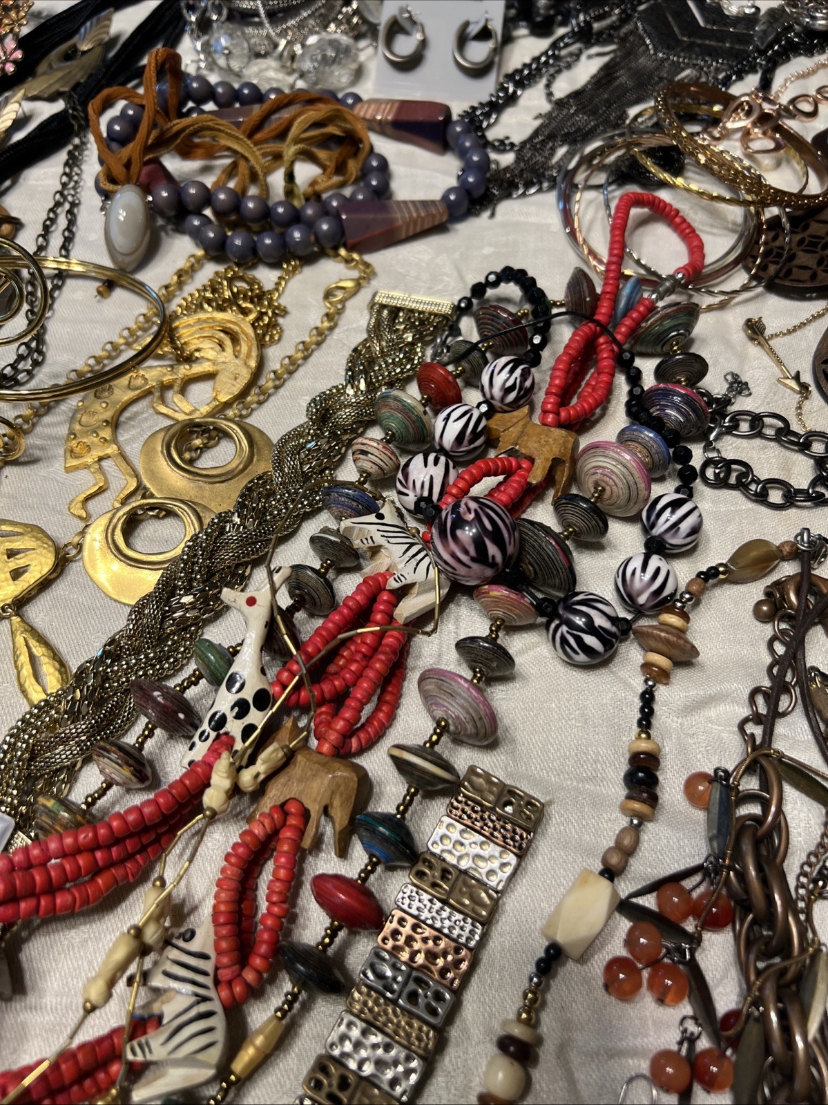 180pc VTG To Now Boho Artisan Eclectic Jewelry Lot Festival Maximalist Global