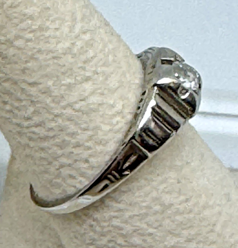 Antique Engagement Wedding Dazzling Diamond Ring 18k Sz7.75 Bunde & Upmeyer M&F