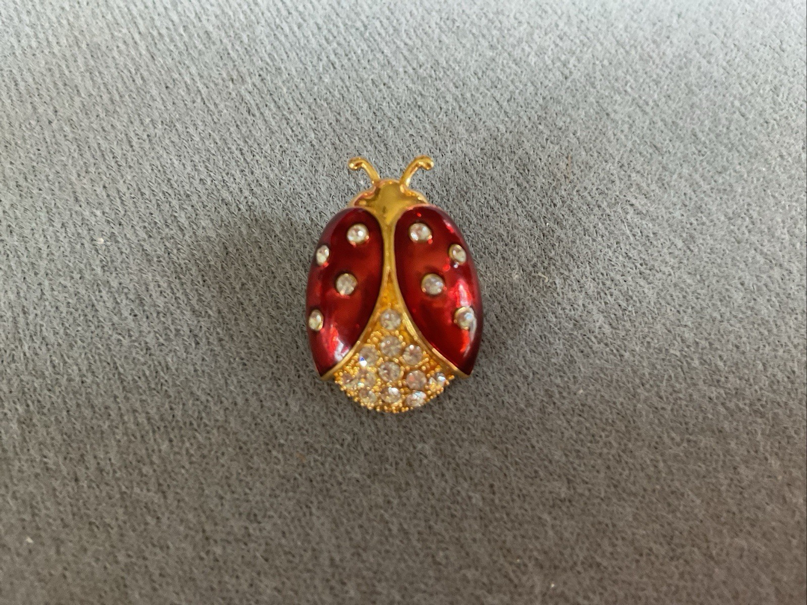 HTF Retired Gold Plated DAR Ladybug Pendant Pin By GARNAY