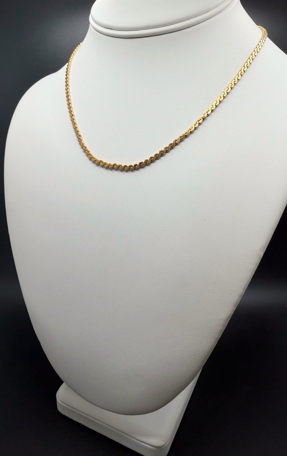 Vintage Gold Tone MONET Adjustable “S” Link Serpentine Chain 15” – 17” Length