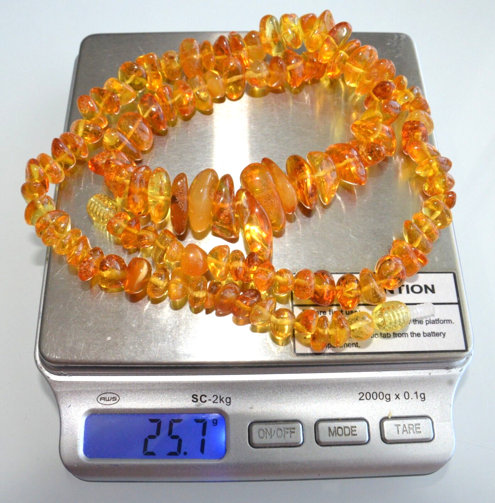 ✅54cm = 26gr RUSSIAN SOVIET BALTIC AMBER BEAD NECKLACE 琥珀 BRACELET STONE PENDANT
