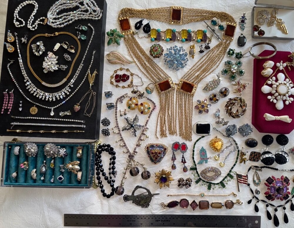 High End Vintage Jewelry Lot Eisenberg Austria Juliana KJL Weiss Sterling Silver