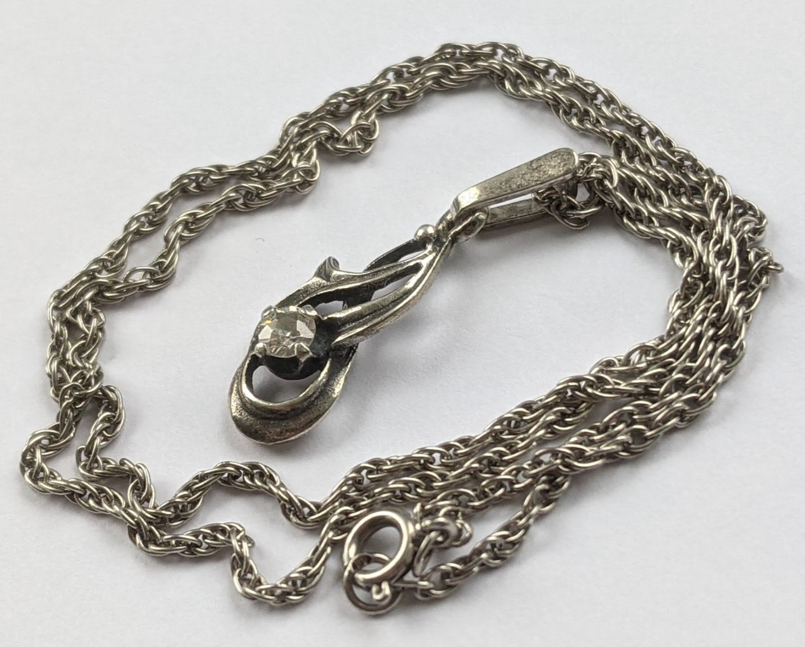 Vintage Soviet USSR Necklace silver 925 ⭐ Сhain 45 cm. Weight 5.88 g.