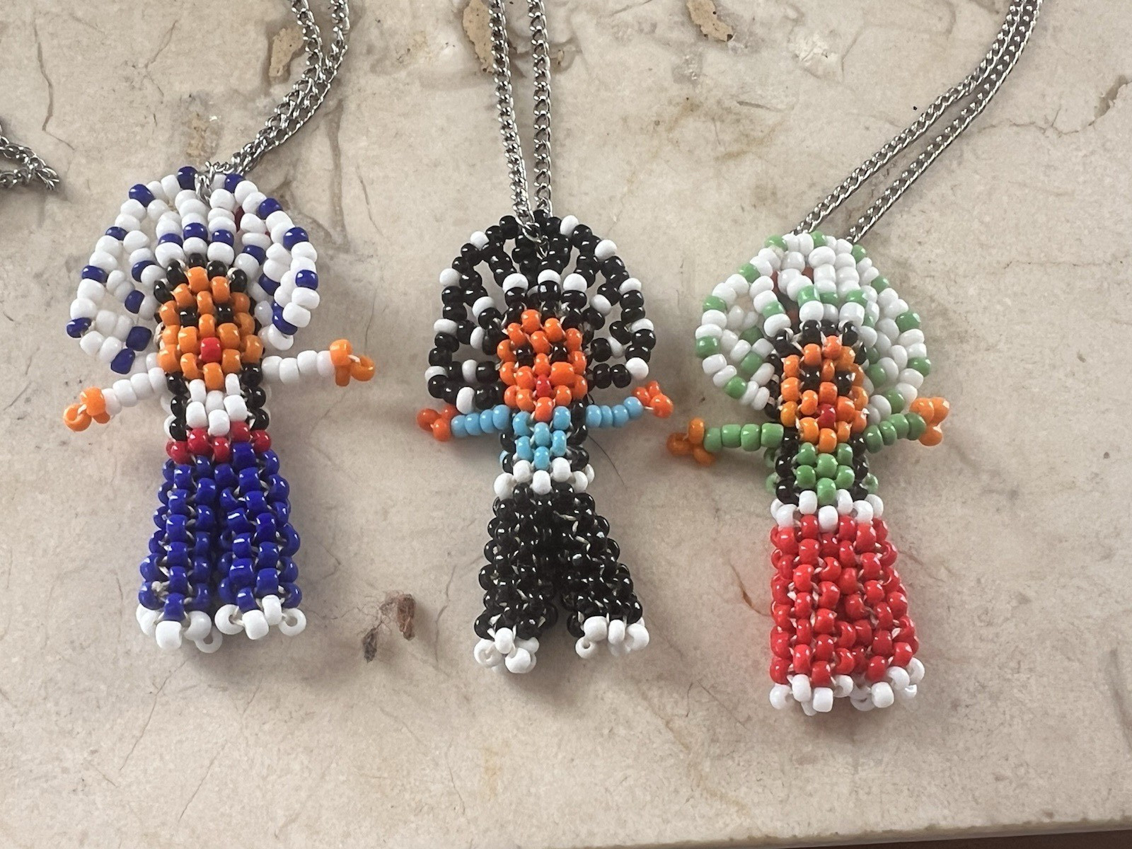 Vintage Native American Seed Bead Coin Purse Wallet Barrette Necklaces Lot