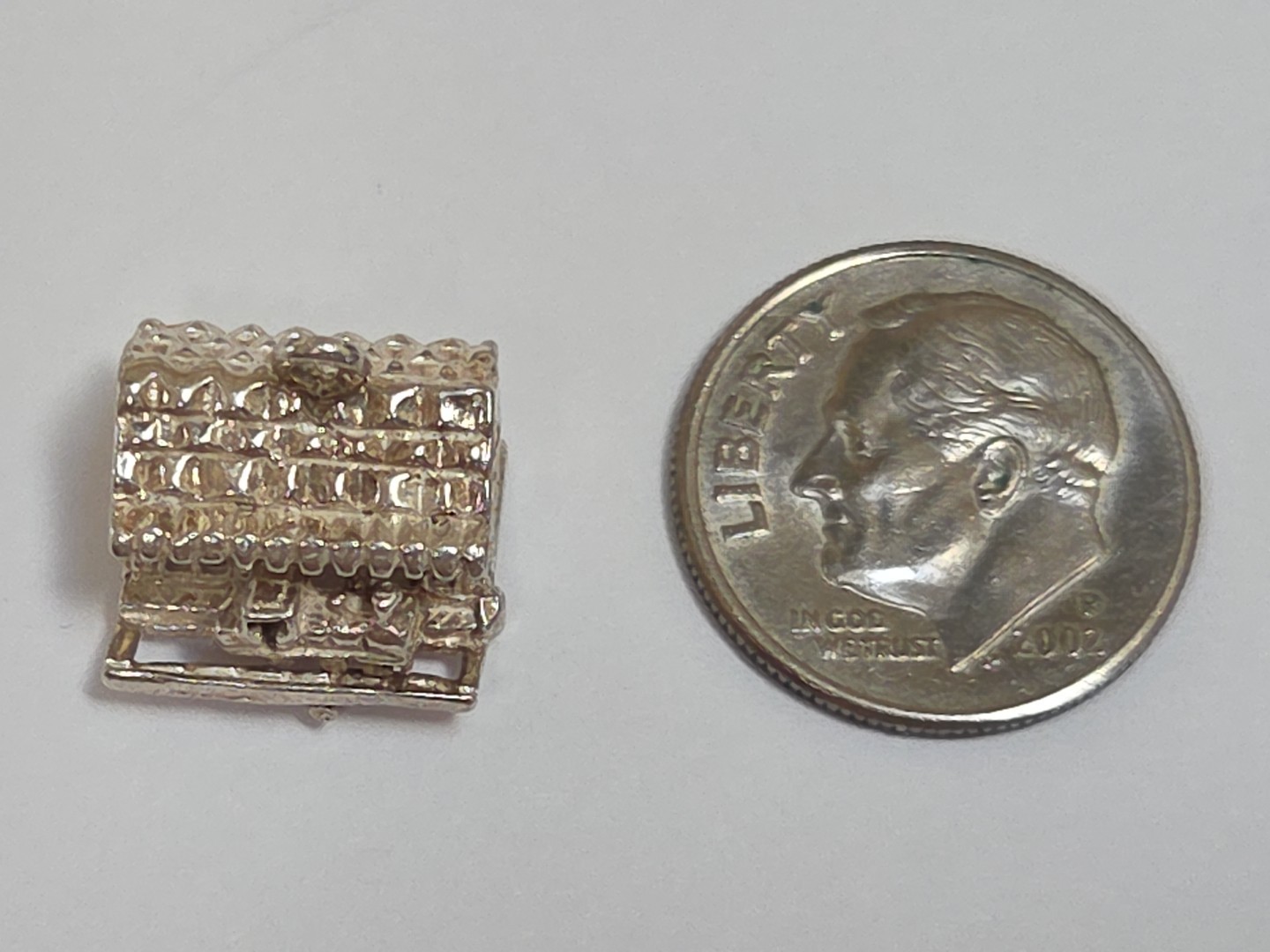 Sterling Silver ~ Train Charm ~ At Station ~ MOVES! ~ EXTREMELY RARE!! ~ VINTAGE