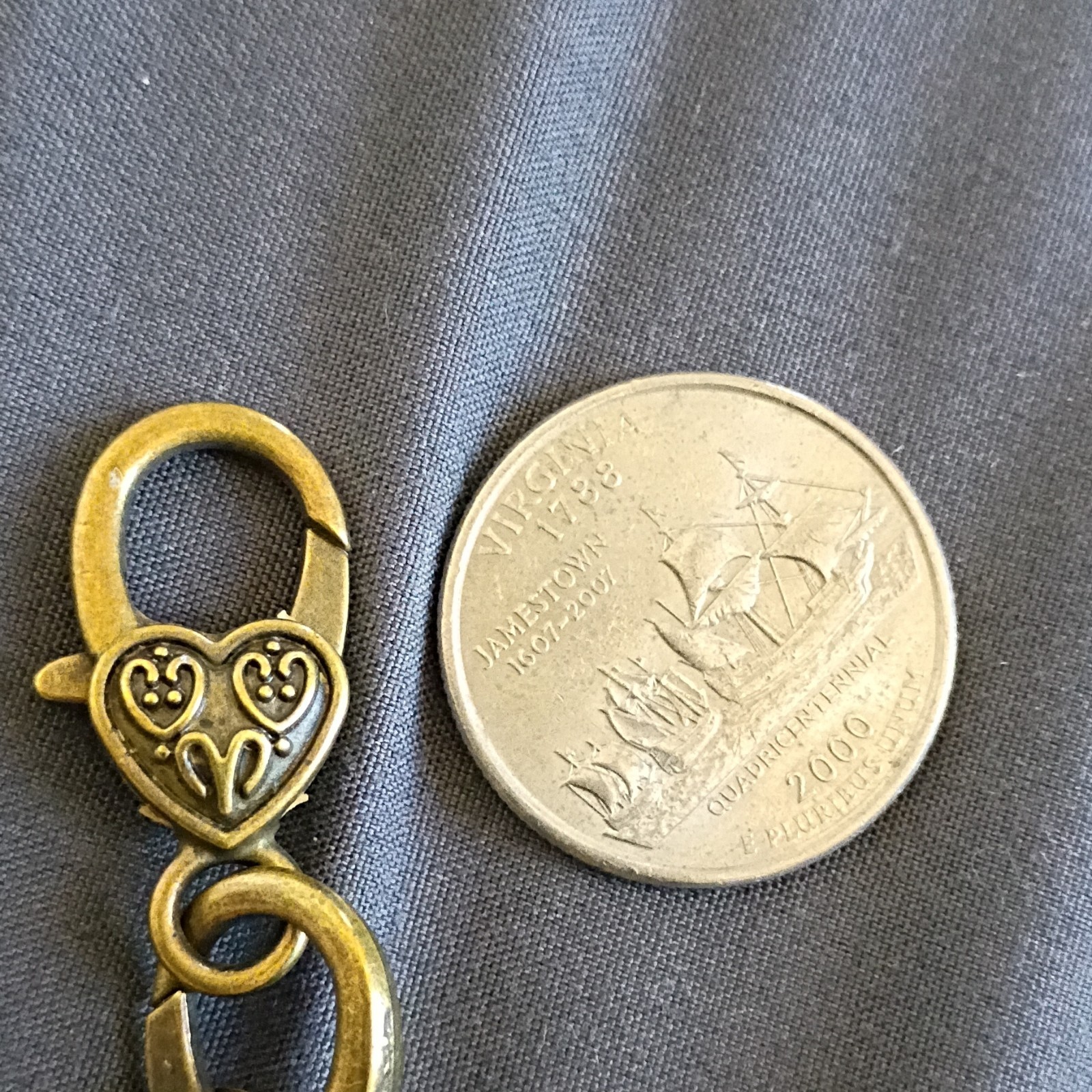 Antique Bronze Heart-Shaped Lobster Claw Clasps Chain for Jewelry Making